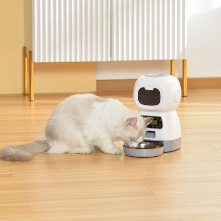 YES4PETS 3.5L Visible Automatic Digital Pet Dog Cat Feeder Food Bowl Dispenser.