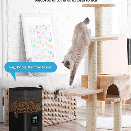 YES4PETS 6L Automatic Digital Pet Dog Cat Feeder Double Food Bowl Dispenser.
