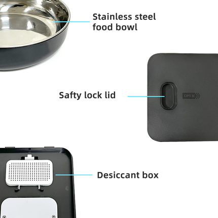 YES4PETS 5.6L Visible Automatic Digital Pet Dog Cat Feeder Food Bowl Dispenser.