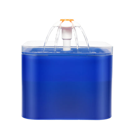 YES4PETS Automatic Electric Pet Water Fountain Dog Cat Water Feeder Bowl Dispenser W LED Blue.