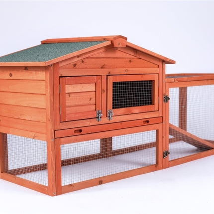 YES4PETS Rabbit Hutch Metal Run Wooden Cage Guinea Pig Cage House.