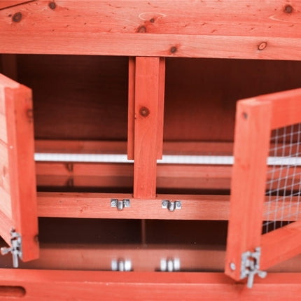 YES4PETS Rabbit Hutch Metal Run Wooden Cage Guinea Pig Cage House.