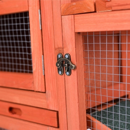 YES4PETS Rabbit Hutch Metal Run Wooden Cage Guinea Pig Cage House.