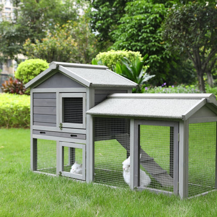 YES4PETS 148cm Rabbit Hutch Quail Run Wooden Cage Guinea Pig Cage House.