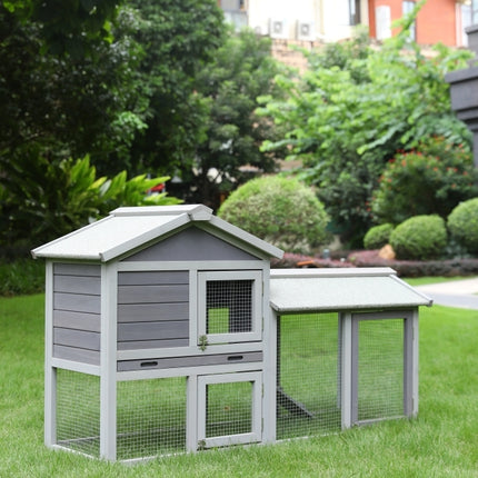 YES4PETS 148cm Rabbit Hutch Quail Run Wooden Cage Guinea Pig Cage House.