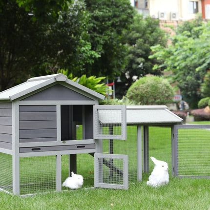 YES4PETS 148cm Rabbit Hutch Quail Run Wooden Cage Guinea Pig Cage House.