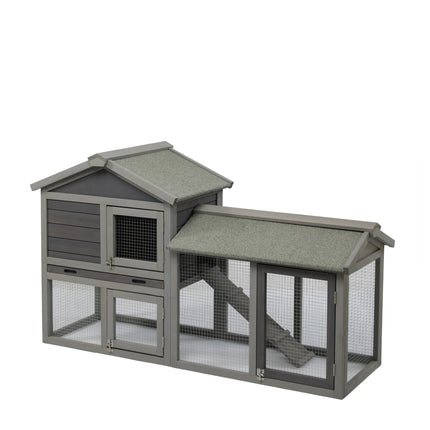 YES4PETS 148cm Rabbit Hutch Quail Run Wooden Cage Guinea Pig Cage House.