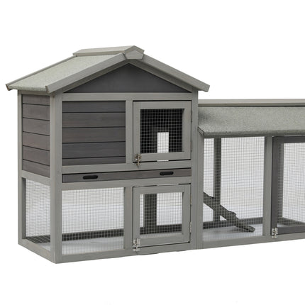YES4PETS 148cm Rabbit Hutch Quail Run Wooden Cage Guinea Pig Cage House.