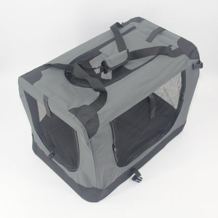 YES4PETS Small Portable Foldable Dog Cat Puppy Soft Crate Rabbit Cage-Grey.