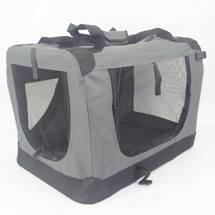 YES4PETS XXXL Portable Foldable Pet Dog Cat Puppy Soft Crate-Grey.