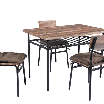 YES4HOMES 5 Piece Kitchen Dining Room Table and Chairs Furniture With Cushion Mat.