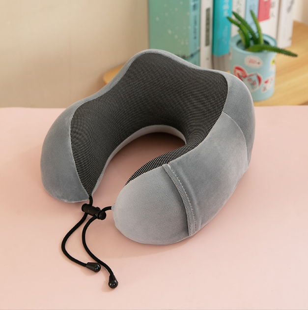 U-shaped Travel Memory Foam Rebound Pillow Sleeping Pad Neck Support Headrest.