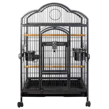 YES4PETS Bird Budgie Cage Parrot Aviary Carrier With Wheel.