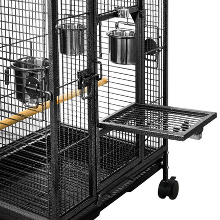 YES4PETS Bird Budgie Cage Parrot Aviary Carrier With Wheel.