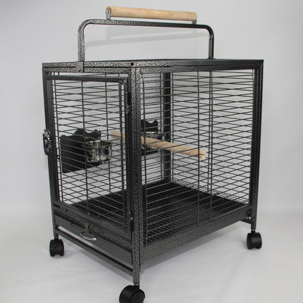 YES4PETS Small Bird Transport Budgie Cage Parrot Aviary Carrier With Wheel.
