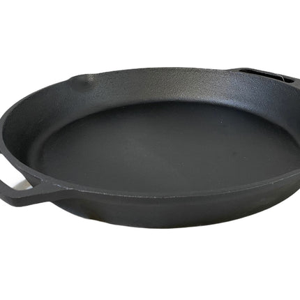 YES4HOMES Cast Iron Fry Paella Pan Pre-Seasoned Barbecue  Oven Safe Grill Frypan.