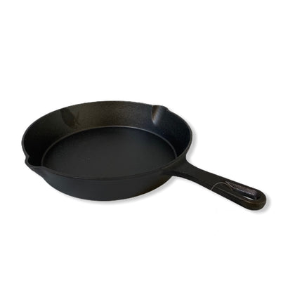 YES4HOMES 25 cm Cast Iron Skillet Barbecue  Fry Pan Pre-Seasoned Oven Safe Grill Frypan.