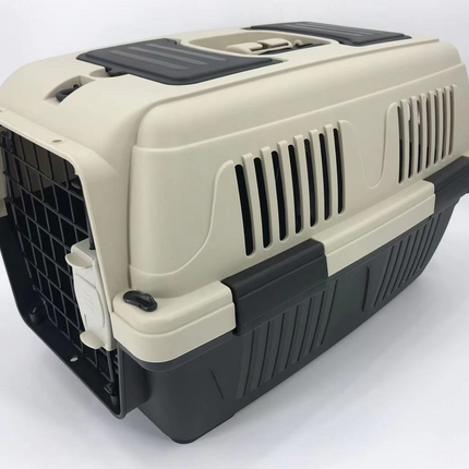 YES4PETS Medium Portable Dog Cat House Pet Carrier Travel Bag Cage+Safety Lock & Food Box.
