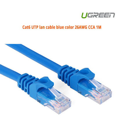 UGREEN Cat6 UTP blue color 26AWG CCA LAN Cable 1M (11201).