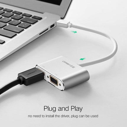 UGREEN Mini DP to HDMI/VGA converter Silver (20421).