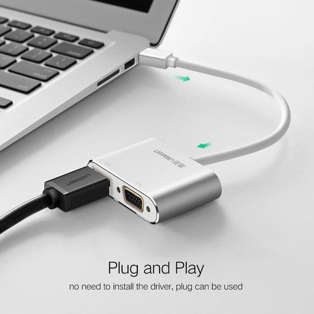 UGREEN Mini DP to HDMI/VGA converter Silver (20421).