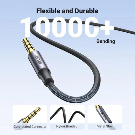 UGREEN 20785 3.5mm Braided 4-Pole Audio Cable Male to Male 3m.