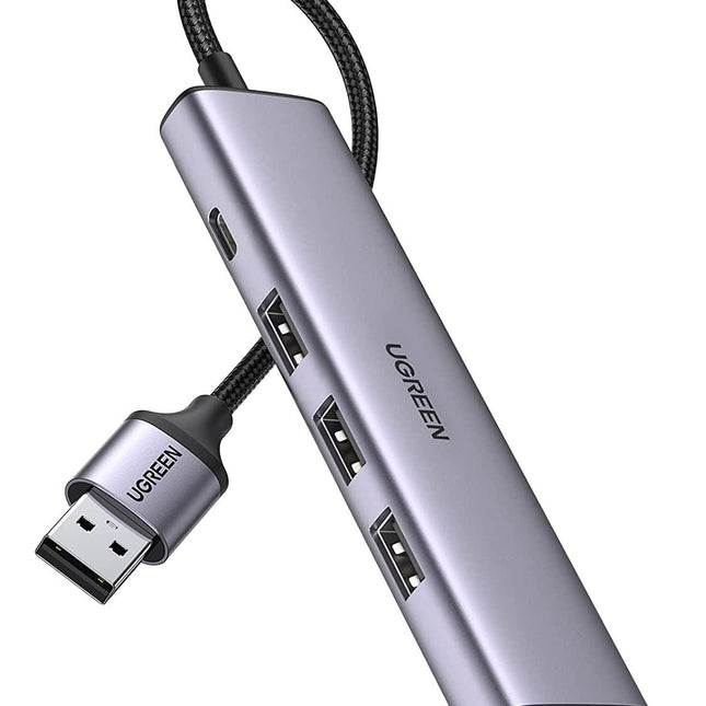 UGREEN 20805 USB 3.0 4-Port Hub with USB-C Power Port.