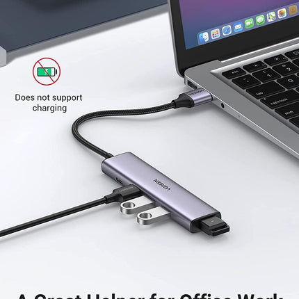 UGREEN 20805 USB 3.0 4-Port Hub with USB-C Power Port.