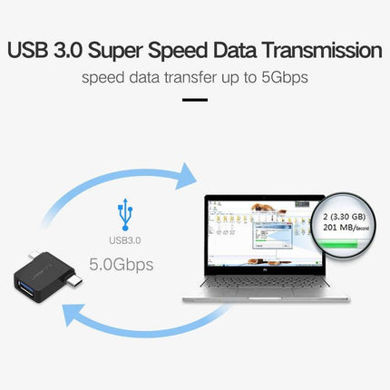 UGREEN Micro USB+ USB-C to USB 3.0 Adapter (30453).