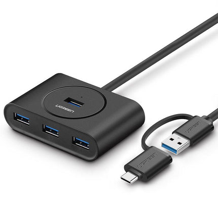 UGreen USB 3.0 Hub With Type C port Black 1M 40850.