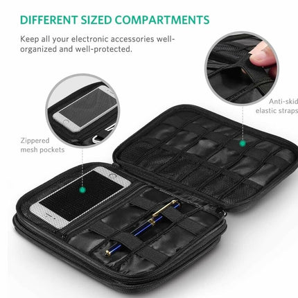 UGREEN 50147 Double Layer Electronic Accessories Organiser Travel Bag.