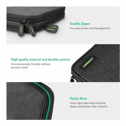 UGREEN 50147 Double Layer Electronic Accessories Organiser Travel Bag.