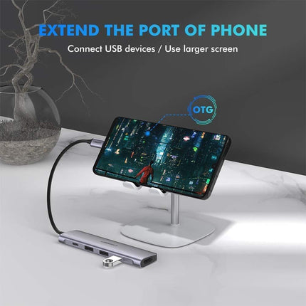 UGREEN TypeC 5 in 1 Adaptor - HDMI + USB 3.0*3 + TypeC PD Power Converter (50209).