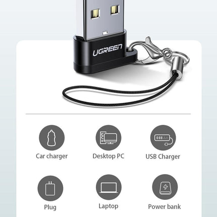 UGREEN 50568 USB-C 3.1 Female to USB-A 2.0 Male Adapter.