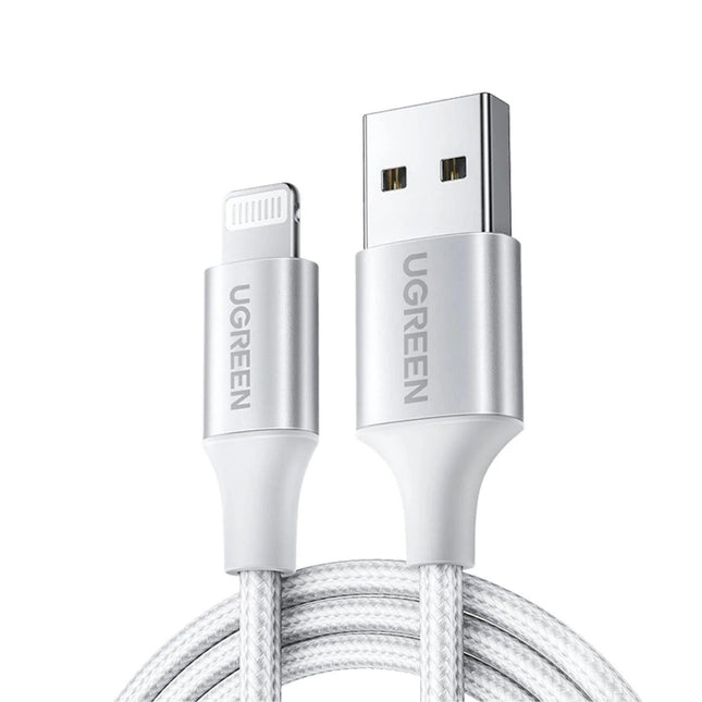 UGREEN 60163 USB-A to 8-pin iPhone Charging Cable 2M Silver.