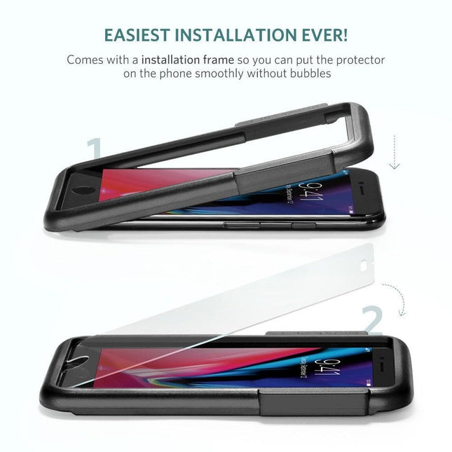 UGREEN 2.5D Round Edge HD Screen Protector, 2 Pack Tempered Glass For iPhone 7/8  Plus 5.5 inch 60395.