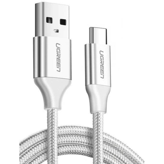UGREEN 60409 USB-A to USB-C Charging Cable 3M (Silver White).