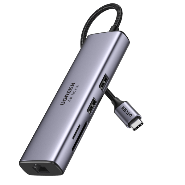 UGREEN 60515 USB-C to HDMI/Ethernet Adapter with Card Reader.