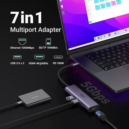 UGREEN 60515 USB-C to HDMI/Ethernet Adapter with Card Reader.