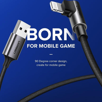 UGREEN 60521 USB-A to 8-pin 90 Degree Angel Cable 1M.