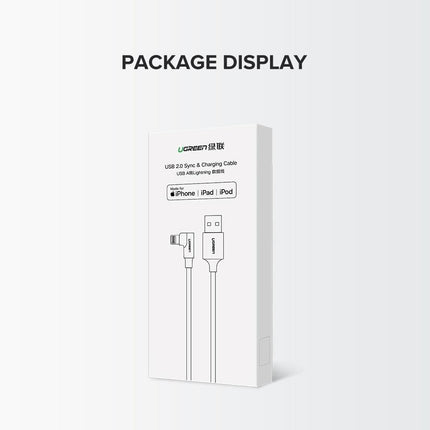 UGREEN 60521 USB-A to 8-pin 90 Degree Angel Cable 1M.