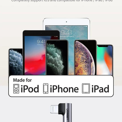 UGREEN 60763 90 Degree USB-C to iPhone 8-pin Cable 1M.