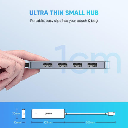 UGREEN 4-Port USB3.0 Hub with Micro USB Power Supply 70336.