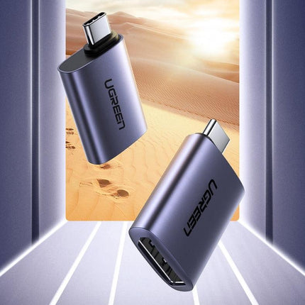 UGREEN 70451 USB-C Male to DP Female Adapter Aluminium Case 4K/2K 60Hz (Dark Gray).
