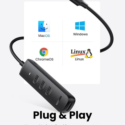 UGREEN 80657 USB 3.0 4-Port Hub.