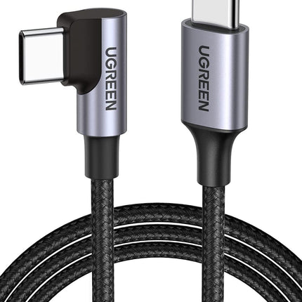 UGREEN 80714 USB-C 2.0 to Angle USB-C Cable Black 3M.