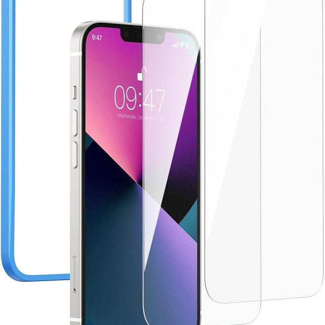 UGREEN 80969 Full Coverage HD Tempered Glass Screen Protector with Precise-Align Applicator for iPhone 13 Pro Max / 14 Plus (2-Pack).
