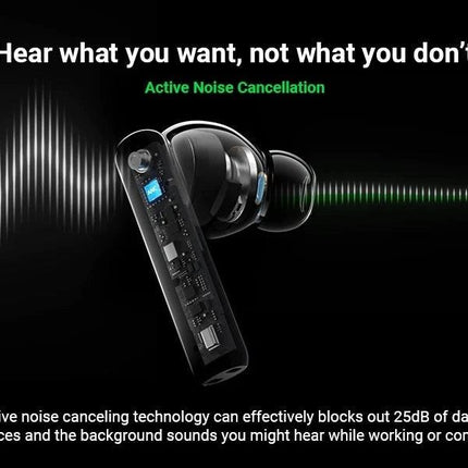 UGREEN 90206 HiTune T3 Active Noise-Cancelling Wireless Earbuds (White).