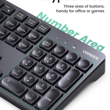 UGREEN 90250 104-Key layout 2.4G Wireless Keyboard.