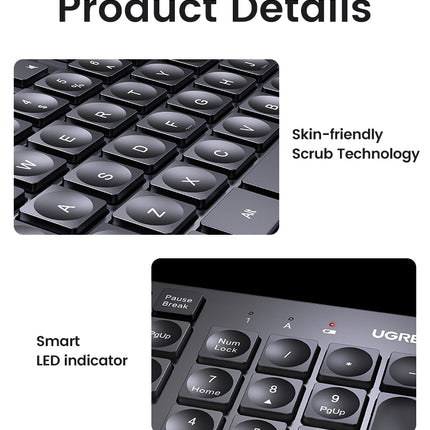 UGREEN 90250 104-Key layout 2.4G Wireless Keyboard.
